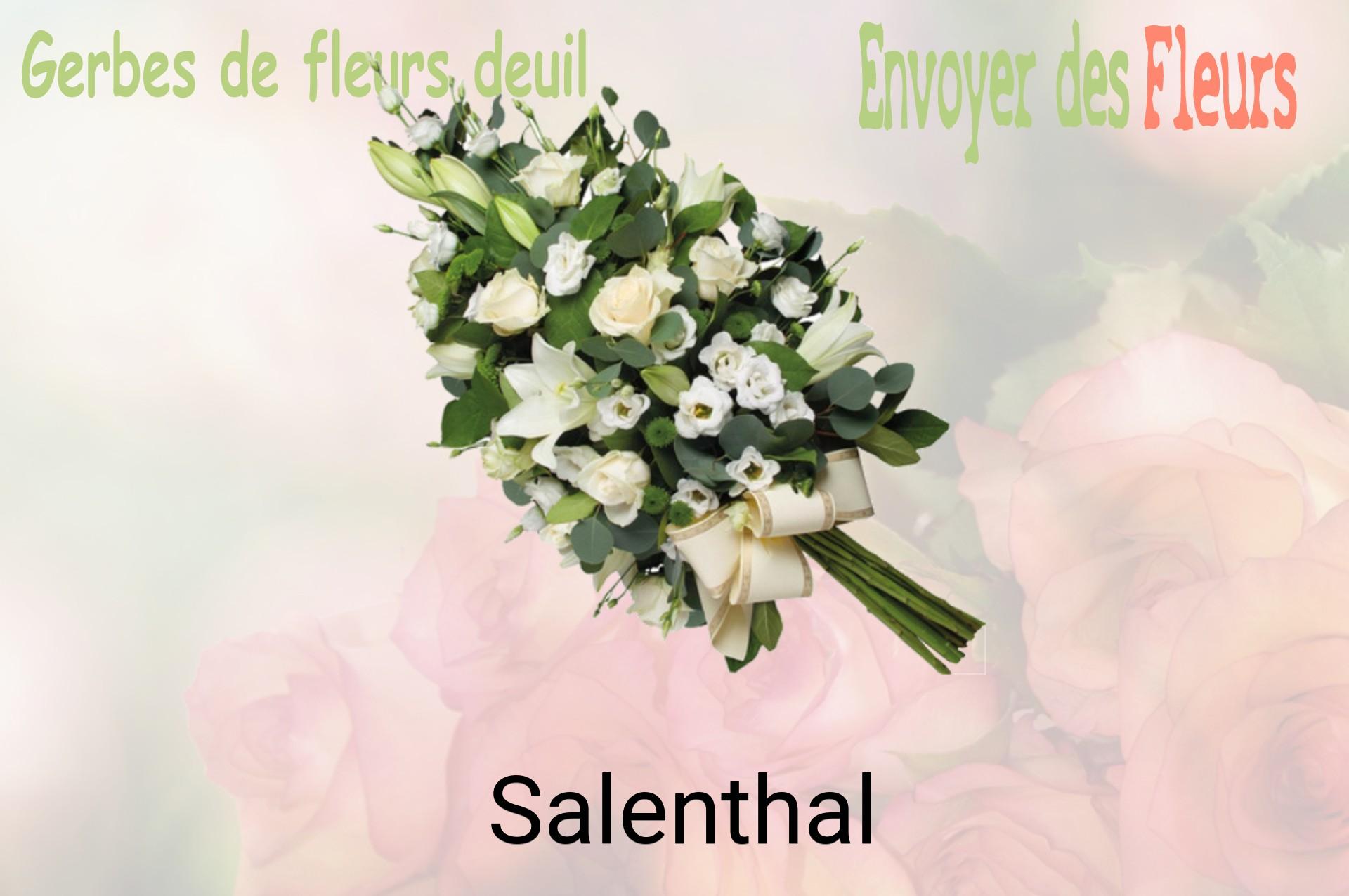 Gerbe de fleurs de deuil livrée à Salenthal